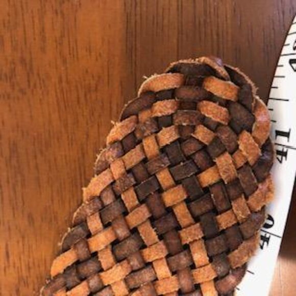 Fossil Woven Multicolor Leather Buckle Belt Size M. - Picture 9 of 16